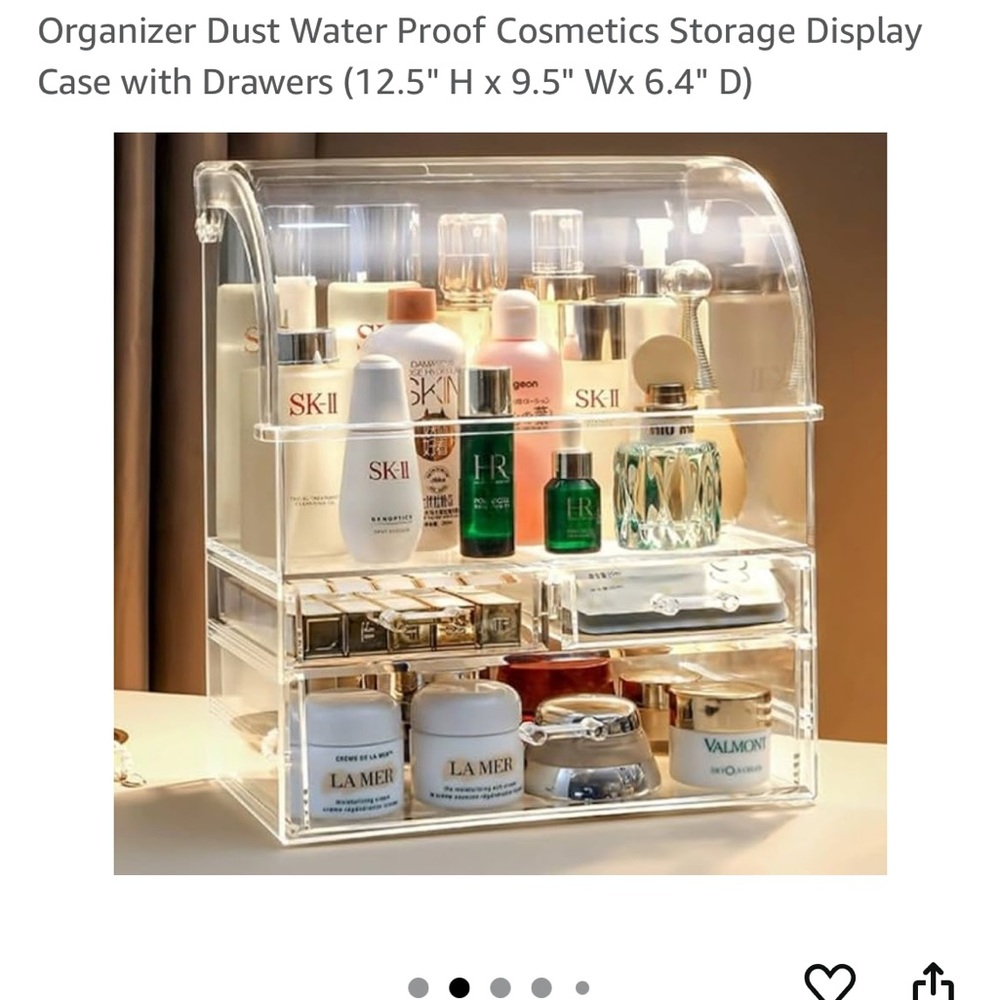 Clear Acrylic Cosmetics Storage Display Case